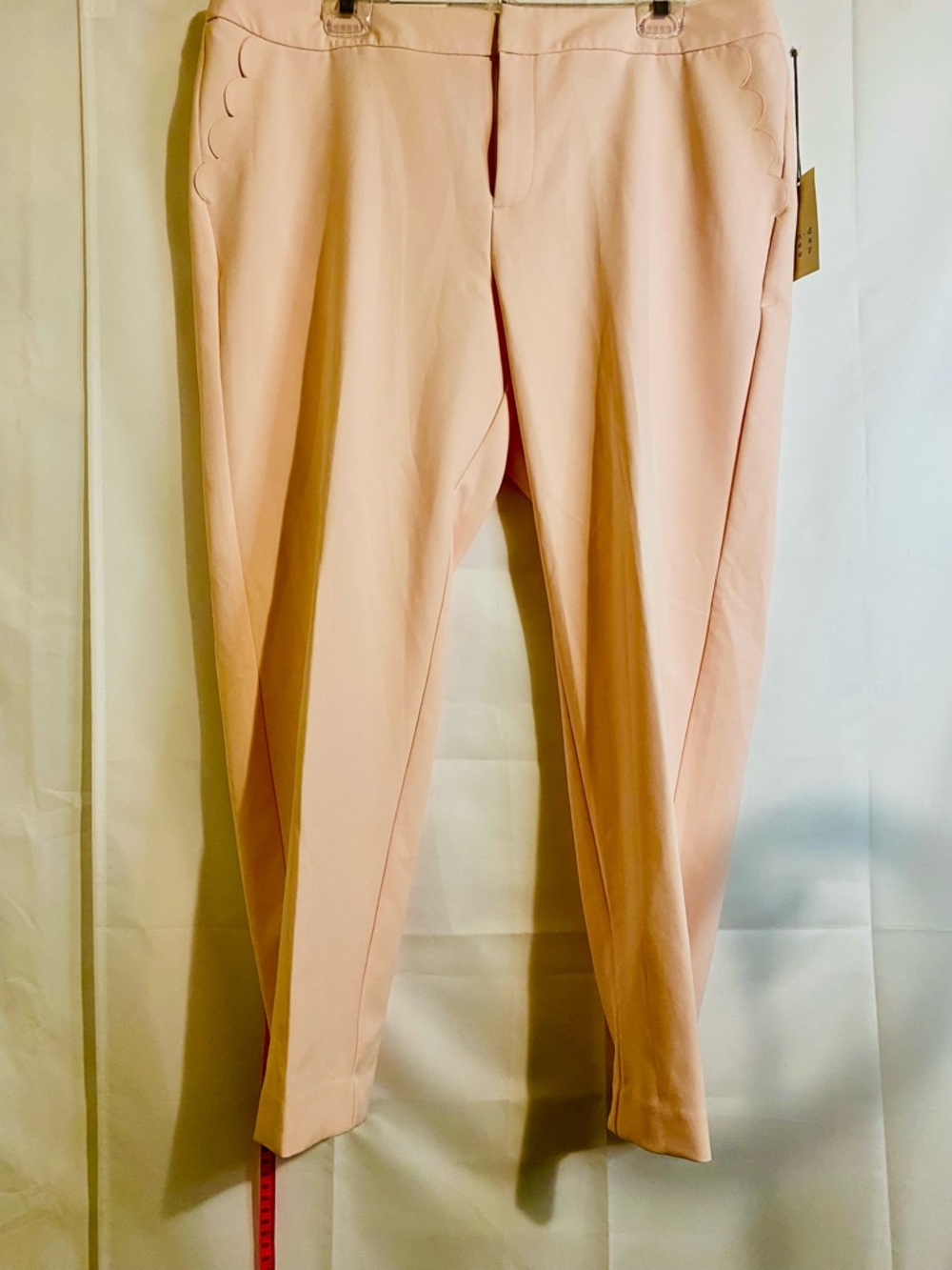 a new day Scallop-Trim Tailored Trousers - Blush Pink